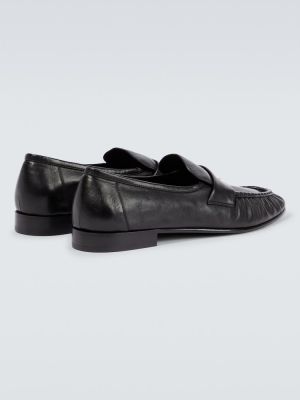 Pantofi loafer din piele The Row negru
