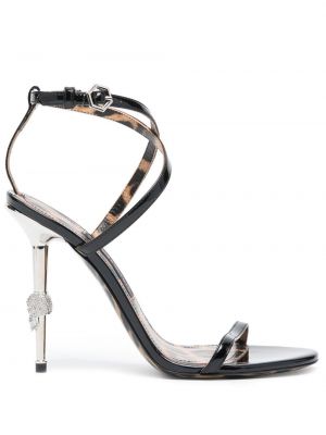 Sandale cu model leopard Philipp Plein negru