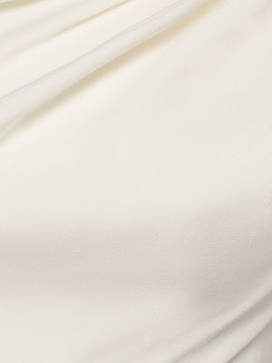 Drapované hedvábné dlouhé šaty Tom Ford bílé