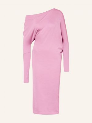 Dzianinowa sukienka koktajlowa z kaszmiru Tom Ford różowa