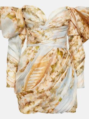 Drapované kvetinové šaty Zimmermann