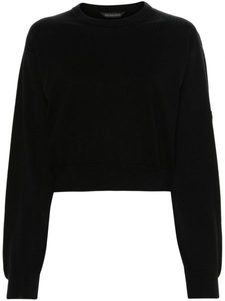 Pamučni džemper Balenciaga crna