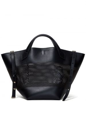 Δερμάτινη τσάντα shopper Proenza Schouler μαύρο