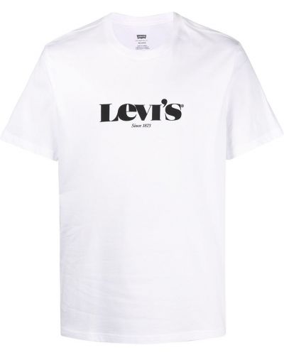 Camiseta con estampado con bolsillos Levi's blanco