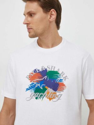 Pamučna majica Paul&shark bijela