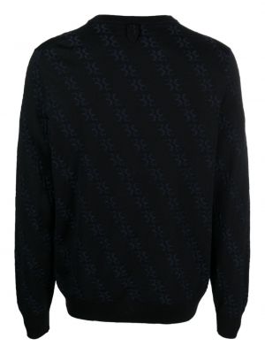 Dzianinowy sweter żakardowy Billionaire czarny