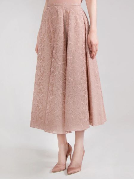 Хлопковая юбка миди Rochas розовая