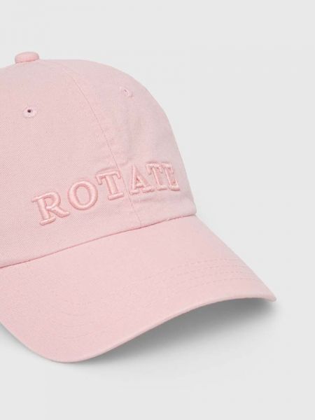 Бавовняна кепка з аплікацією Rotate рожева