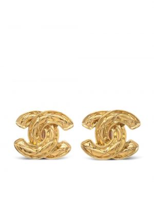 Pikowane kolczyki Chanel Pre-owned złote