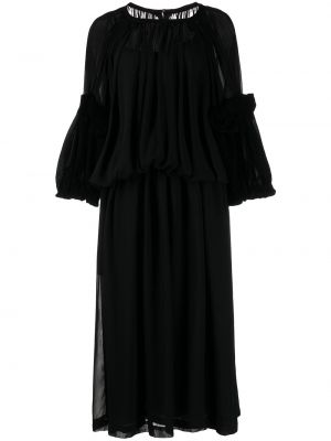 Платье миди с драпировкой Comme Des Garçons Comme Des Garçons, черное
