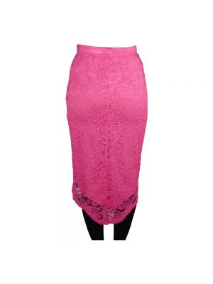 Mini falda asimétrica de encaje Elisabetta Franchi rosa