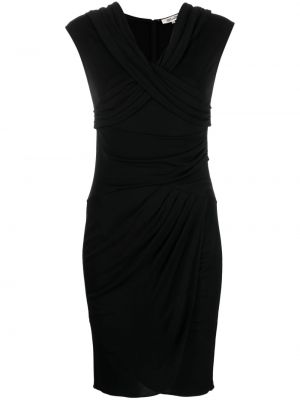 Drapírozott mini ruha Dvf Diane Von Furstenberg fekete