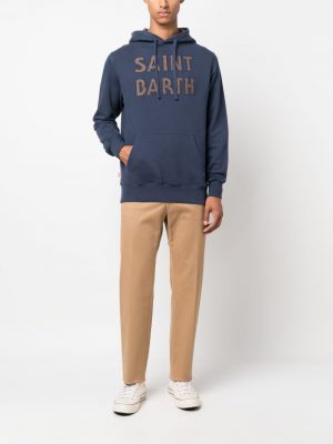 Medvilninis džemperis su gobtuvu Mc2 Saint Barth mėlyna