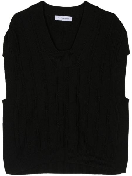Ärmelloser sweatshirt mit v-ausschnitt Kiko Kostadinov schwarz