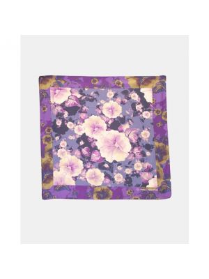 Pañuelo de seda de flores con estampado Fio De Martié violeta