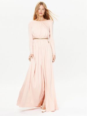 Večernja haljina slim fit Elisabetta Franchi ružičasta