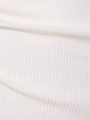 Top di lana di seta in maglia Peter Do bianco