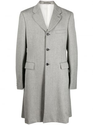 Drapovaný vlněný kabát Comme Des Garçons Homme Plus šedý