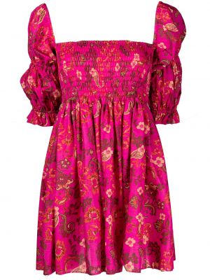Sukienka mini z printem Misa Los Angeles, różowy