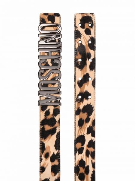 Leopardí pásek s potiskem Moschino