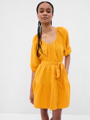 Mini šaty s volány Gap oranžové
