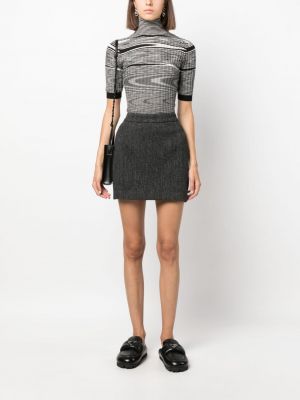 Vlněné mini sukně Roberto Collina šedé