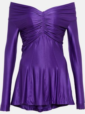 Mini vestido de tela jersey Rabanne violeta