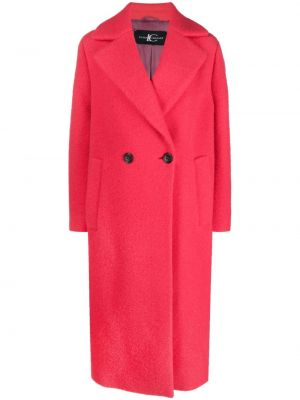 Vlnený kabát Luisa Cerano ružová