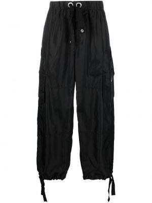 Pantaloni cargo cu imagine Versace negru