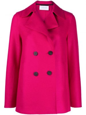 Vunena jakna Harris Wharf London ružičasta