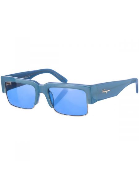 Okulary przeciwsłoneczne Salvatore Ferragamo niebieskie