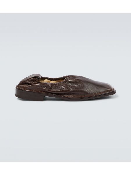 Skinn loafers Lemaire brun