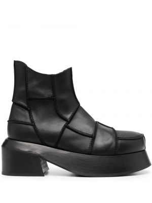 Kožené kotníkové boty Eckhaus Latta černé