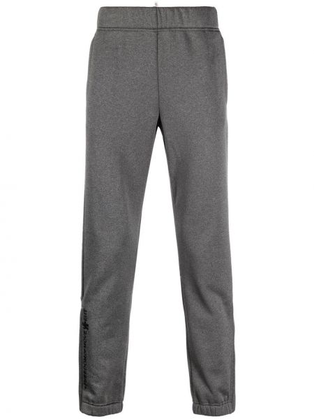 Pantaloni con stampa Moncler Grenoble grigio