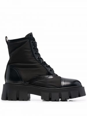 Chunky krajkové šněrovací kotníkové boty Premiata černé