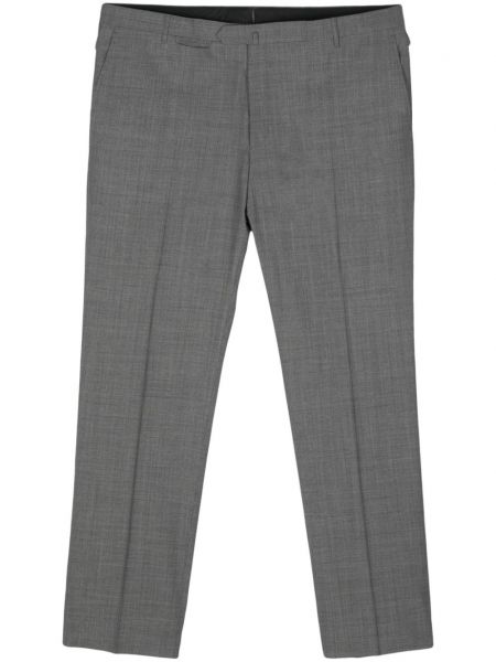 Vlněné kalhoty Corneliani šedé