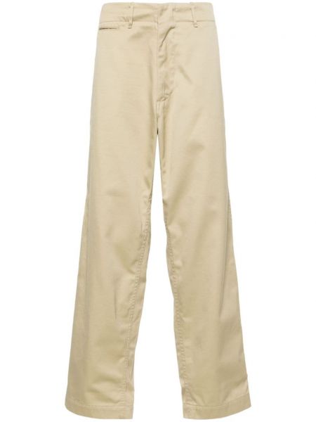 Pantalon droit en coton Nanamica kaki