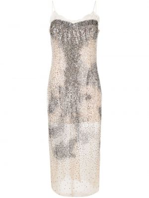 Mrežasta koktel haljina s čipkom Ermanno Scervino