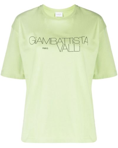 Camiseta con estampado Giambattista Valli verde