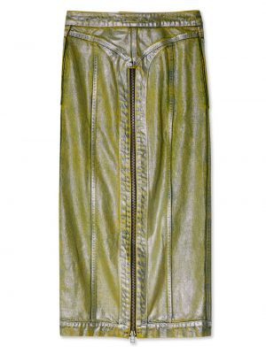 Džínová sukně na zip Eckhaus Latta stříbrné