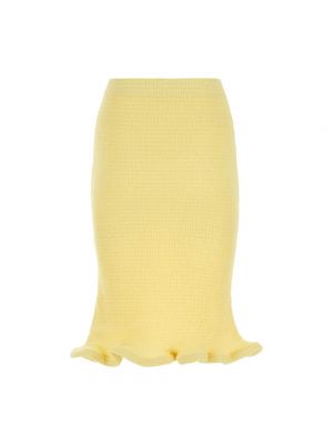 Dzianinowa spódnica ołówkowa Jil Sander żółta