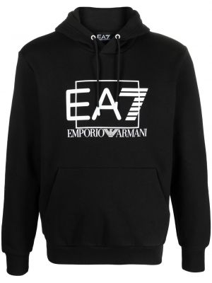 Hoodie Ea7 Emporio Armani svart