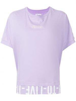 Camiseta con bordado Izzue violeta