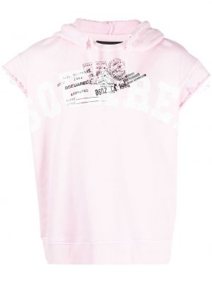 Ärmlös hoodie Dsquared2 rosa