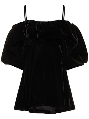 Zamatové mini šaty Etro čierna