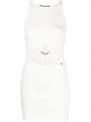 Pletena mini haljina Nissa bijela