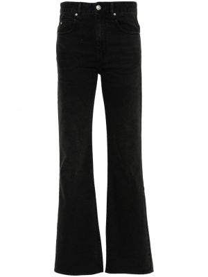 Czarne jeansy dzwony z wysoką talią Isabel Marant
