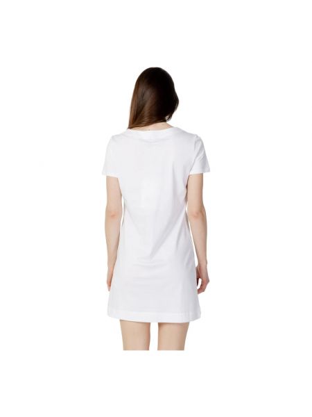 Mini vestido con estampado manga corta Love Moschino blanco