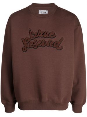 Sweat avec applique Izzue marron