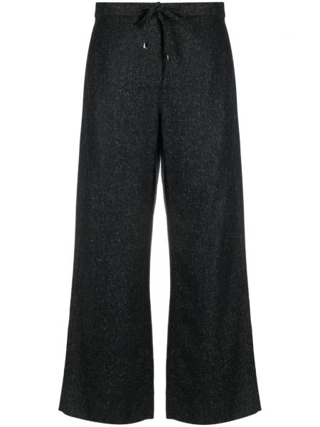 Παντελόνι με ίσιο πόδι με μοτίβο ψαροκόκαλο 's Max Mara μαύρο